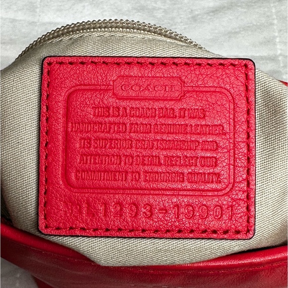 Coach 19901 Legacy Leather Mini Duffle Crossbody Bag Pink/Coral w/Tassels - Picture 11 of 16